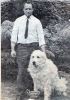 Photo of R.E. Littlehales with a 'Pyrenean'.