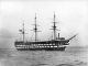 Photograph of HMS Conway on the Mersey, taken by Stewart Bale Ltd, pre 1938. Archive reference D/CON (A) 8/5/5